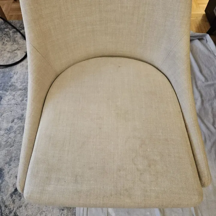 Before professional Upholstered Chair Cleaning Toronto